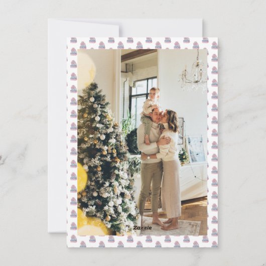 Cartes Pour Fêtes Annuelles Chinoiserie Camion de Noël Preppy Photo (Dos)