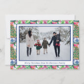 Cartes Pour Fêtes Annuelles Chinoiserie Ginger Jar Photo sapin de Noël (Devant)