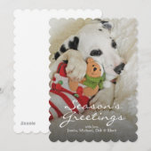 Cartes Pour Fêtes Annuelles Chiot de Dalmation avec le bas de Noël (Devant / Derrière)