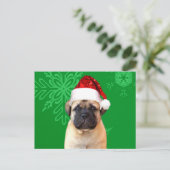 Cartes Pour Fêtes Annuelles Chiot de Noël Bullmastiff (Debout devant)