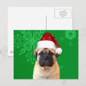 Cartes Pour Fêtes Annuelles Chiot de Noël Bullmastiff (Devant / Derrière)