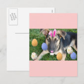 Cartes Pour Fêtes Annuelles Chiot de Pâques allemand (Devant / Derrière)