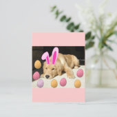 Cartes Pour Fêtes Annuelles Chiot de Pâques Golden Retriever (Debout devant)