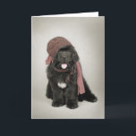 Cartes Pour Fêtes Annuelles Chiot de Terre-Neuve<br><div class="desc">Chiot de Terre-Neuve</div>