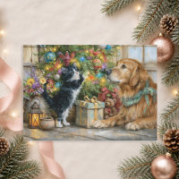 Chiot Golden Retriever Arbre de Noël