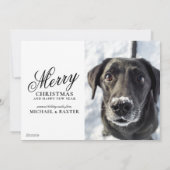 Cartes Pour Fêtes Annuelles Chiot Labrador Retriever Avec Chapeau De Père Noël (Dos)