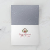 Cartes Pour Fêtes Annuelles Chiots de Noël Golden Retrivers En Camion Rétro (Intérieur)