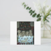 Cartes Pour Fêtes Annuelles Chiots de Weimaraner de Noël (Debout devant)