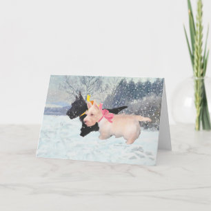 Cartes Pour Fêtes Annuelles Chiots écossais