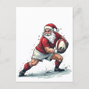 Cartes Pour Fêtes Annuelles Chirstmas Imaginaire Football Jouer Père Noël