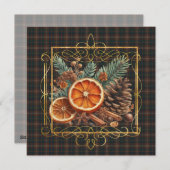 Cartes Pour Fêtes Annuelles Chisholm Hunting Modern Scottish Tartan Christmas (Devant / Derrière)