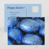 Cartes Pour Fêtes Annuelles Chocolat belge oeufs de Pâques (Devant / Derrière)