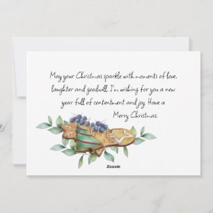 Cartes Pour Fêtes Annuelles Chocolat chaud avec des cookies et de la photo ver