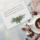 Cartes Pour Fêtes Annuelles Chocolat chaud avec Holly et Winter Greenery Plat