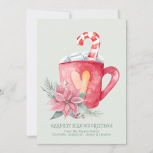 Cartes Pour Fêtes Annuelles Chocolat chaud Joyeuses Fêtes personnalisé