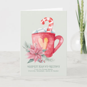 Cartes Pour Fêtes Annuelles Chocolat chaud Joyeuses Fêtes personnalisé