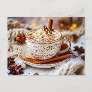 Cartes Pour Fêtes Annuelles chocolat chaud, riche et crémeux, soirée cosy