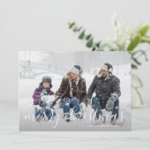 Cartes Pour Fêtes Annuelles Chocolat chaud Script Famille Photo Noël (Debout devant)