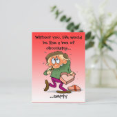 Cartes Pour Fêtes Annuelles Chocolat de la Saint-Valentin (Debout devant)