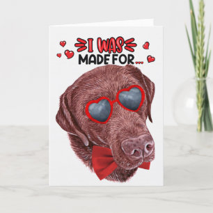 Cartes Pour Fêtes Annuelles Chocolat Labrador Chien qui vous aime Valentine