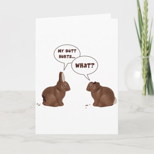 Cartes Pour Fêtes Annuelles Chocolat Lapin De Pâques, Mal (Devant)