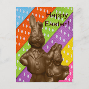 Cartes Pour Fêtes Annuelles Chocolat lapins de Pâques