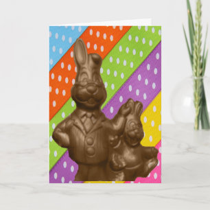 Cartes Pour Fêtes Annuelles Chocolat lapins de Pâques