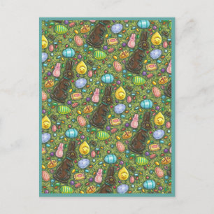 CARTES POUR FÊTES ANNUELLES CHOCOLAT PÂQUES BUNNY, POULET, OEUFS, JELLY BEANS