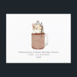 Cartes Pour Fêtes Annuelles Chocolat Snowman Milkshake Sweet Noël<br><div class="desc">Illustration d'un milkshake à la poitrine de chocolat garni de crème fouettée,  de fudge chaud,  de caramel,  de chips au chocolat,  de sauterelles,  de biscuits de Noël à flocons de neige et de bonhomme de neige au marshmallow.</div>