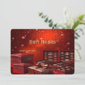 Cartes Pour Fêtes Annuelles Chocolate Candy Christmas Holiday Card (Debout devant)