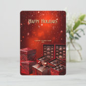 Cartes Pour Fêtes Annuelles Chocolate Candy Christmas Holiday Card (Debout devant)