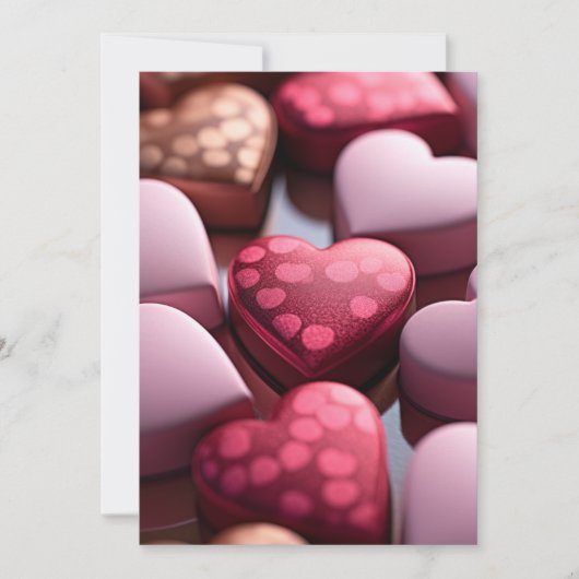 Cartes Pour Fêtes Annuelles Chocolats de la Saint Valentin (Devant)