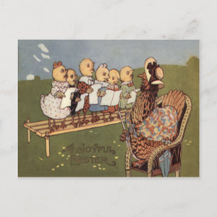 Cartes Pour Fêtes Annuelles Chœur de poules Poussins de Pâques