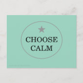 Cartes Pour Fêtes Annuelles Choose Calm – Minimal Greeting Card | (Devant)