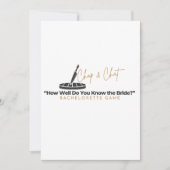 Cartes Pour Fêtes Annuelles Chop et Bachelorette Conversation (Devant)