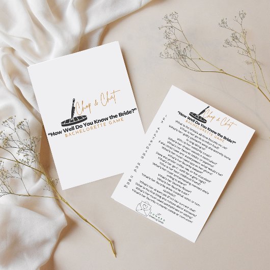 Cartes Pour Fêtes Annuelles Chop et Bachelorette Conversation