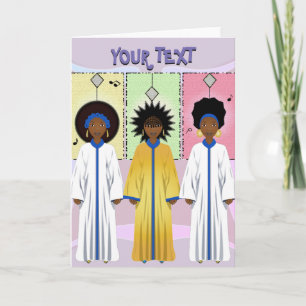 Cartes Pour Fêtes Annuelles Chorale de Noël afro-américaine