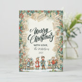 Cartes Pour Fêtes Annuelles Chorale victorienne Joyeux Noël (Debout devant)