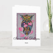 Cartes Pour Fêtes Annuelles chouette (Dos)