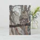 Cartes Pour Fêtes Annuelles Chouette à grande corne - Numéro 3 (Debout devant)