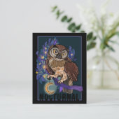 Cartes Pour Fêtes Annuelles Chouette boréale Nocturne (Debout devant)