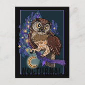 Cartes Pour Fêtes Annuelles Chouette boréale Nocturne (Devant)