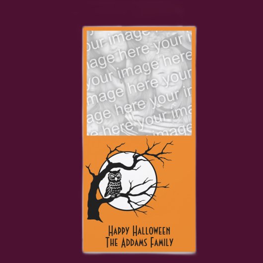 Cartes Pour Fêtes Annuelles Chouette dans la photo Halloween arbre