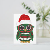 Cartes Pour Fêtes Annuelles Chouette de Noël (Debout devant)