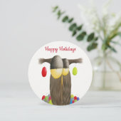 Cartes Pour Fêtes Annuelles Chouette de vacances mignonne (Debout devant)