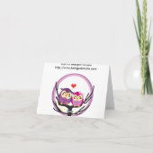 Cartes Pour Fêtes Annuelles Chouette Love Couple (Dos)