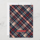 Cartes Pour Fêtes Annuelles Chouette neigeuse en forêt Chouette rustique Jolly (Dos)