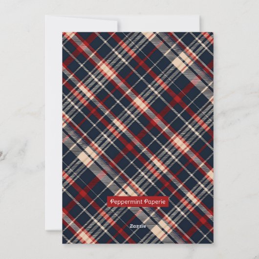 Cartes Pour Fêtes Annuelles Chouette neigeuse en forêt Chouette rustique Jolly (Dos)