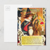 Cartes Pour Fêtes Annuelles Chouette vintage Halloween (Devant / Derrière)