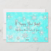 Cartes Pour Fêtes Annuelles Chouettes de Noël mignonnes en blanc (Dos)